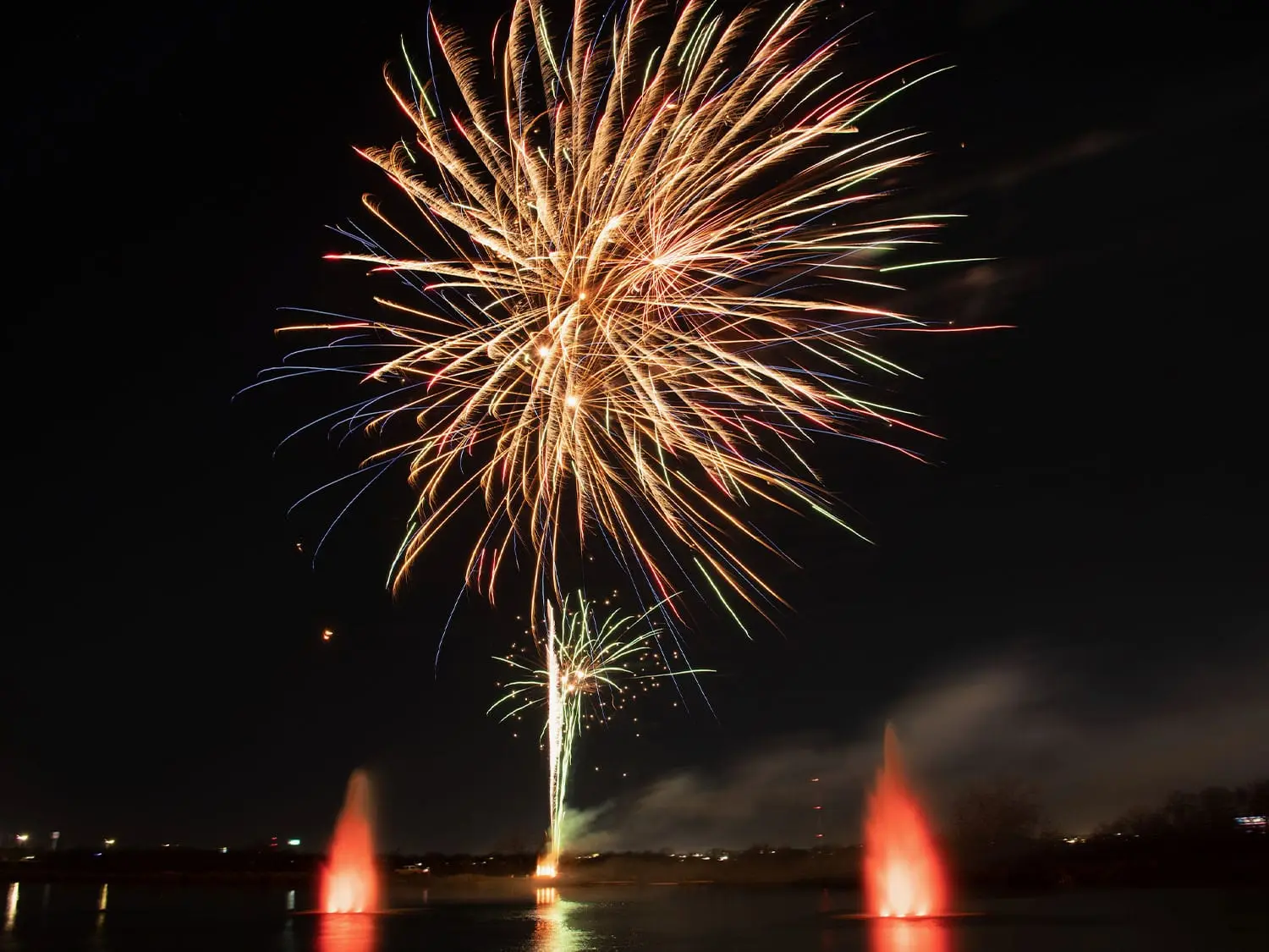 Fireworks display at Red Berry Estate