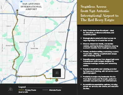 Thumbnail of Directions to Red Berry Estate from San Antonio Airport, click link below to download
