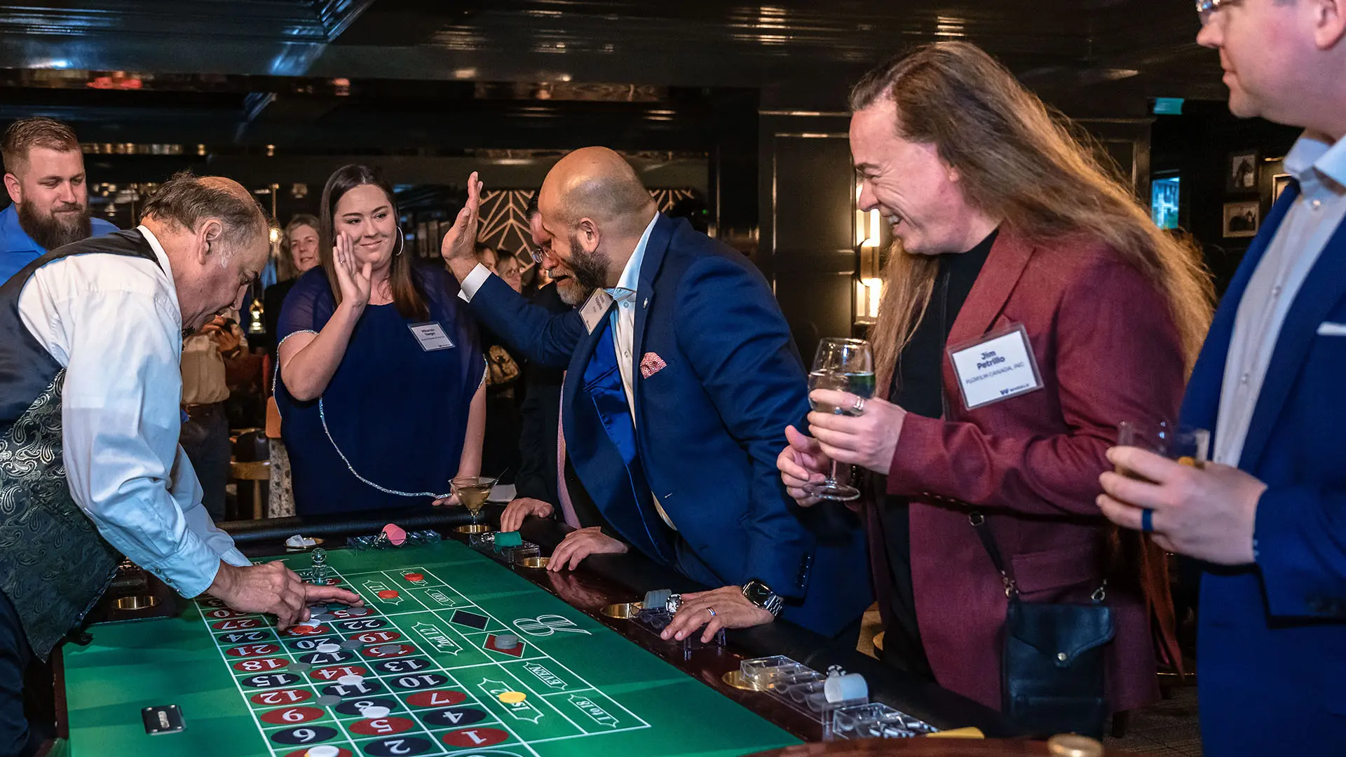 People playing Casino games at Red Berry Estate