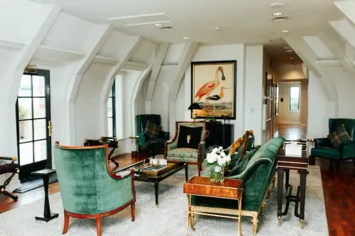 Seating arranged in a room 